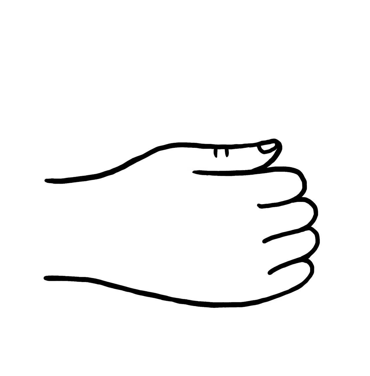A hand giving a thumbs-up
